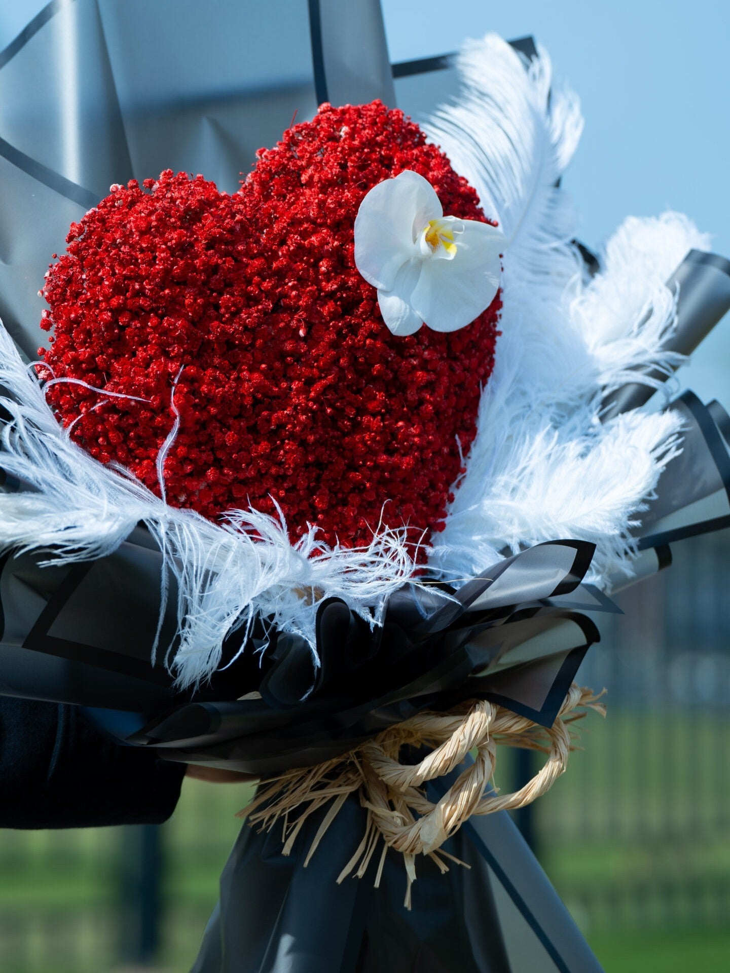 Heart Babies Breath Bouquet