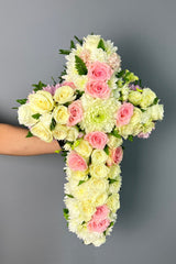 Floral Funeral Cross