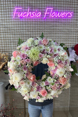 White & Pink Wreath